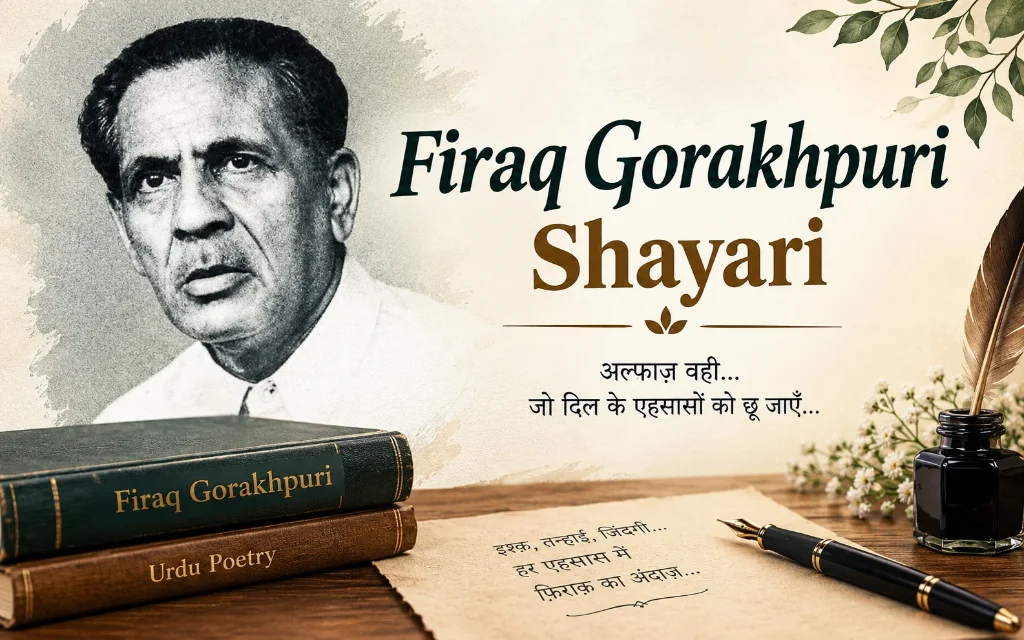 160+ Best Firaq Gorakhpuri Shayari: दिल छू लेने वाली बेहतरीन शायरी – Quotewaala 160+ Best Firaq Gorakhpuri Shayari: दिल छू लेने वाली बेहतरीन शायरी – Quotewaala