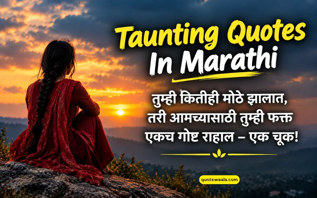 180+ Taunting Quotes In Marathi: टोमणे मारणारे भारी विचार 180+ Taunting Quotes In Marathi: टोमणे मारणारे भारी विचार