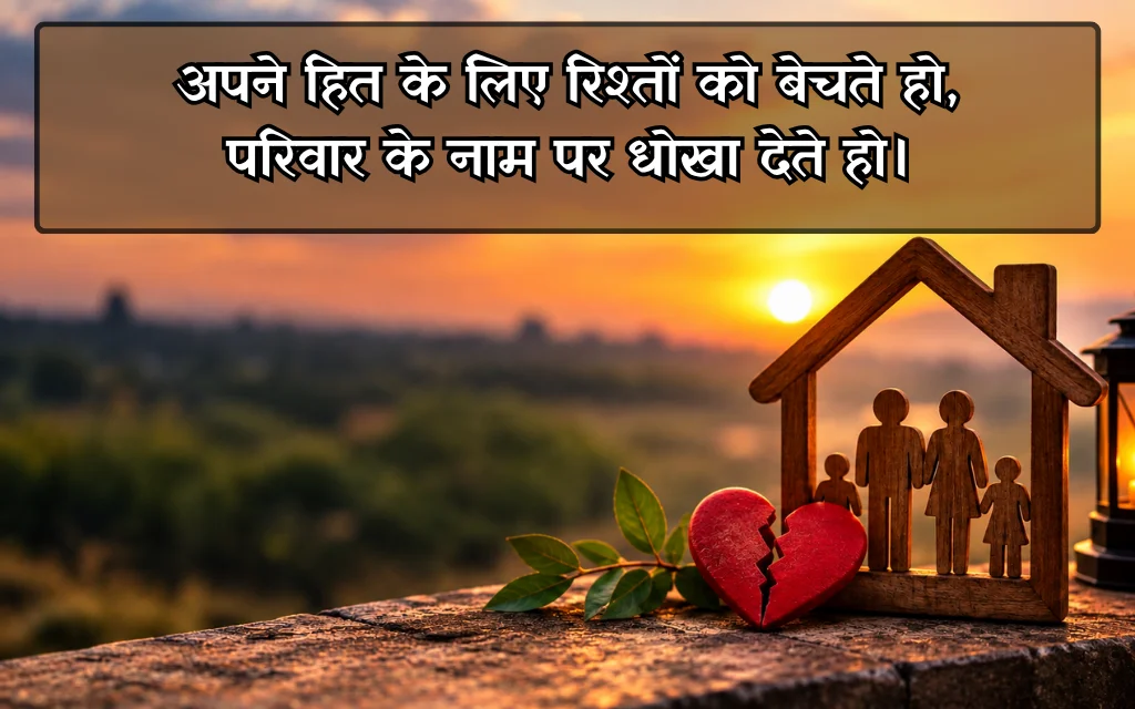Selfish Parivar Family Matlabi Rishte Quotes